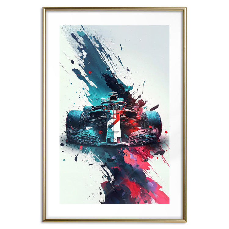 Wall Poster Formula 1 - Racing Car in Blots of Paint 150668 additionalImage 20