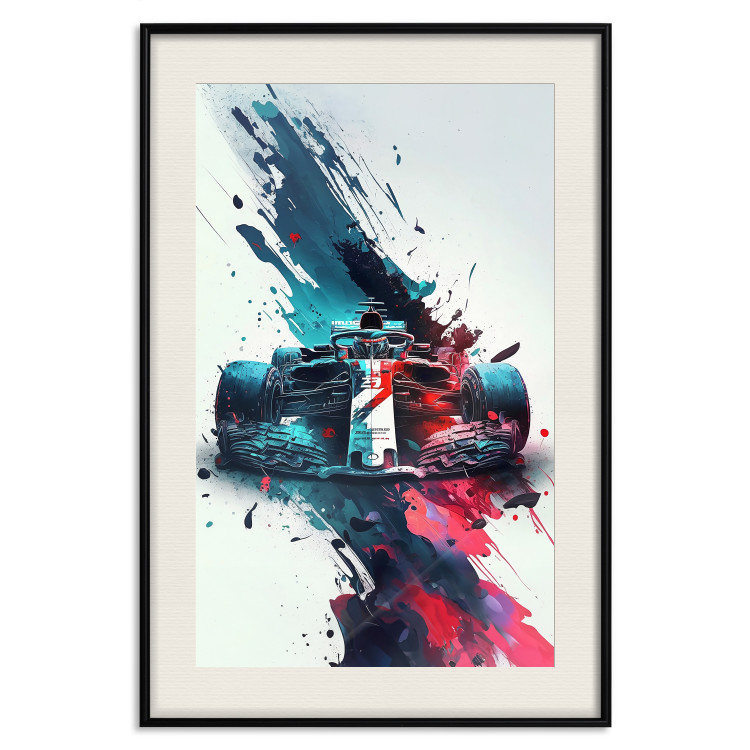 Wall Poster Formula 1 - Racing Car in Blots of Paint 150668 additionalImage 25