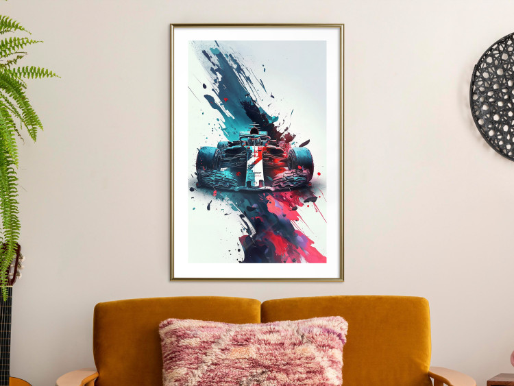 Wall Poster Formula 1 - Racing Car in Blots of Paint 150668 additionalImage 14