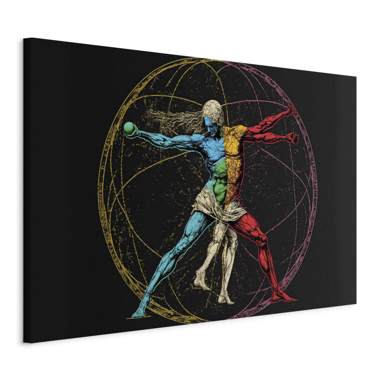 Canvas Print The Vitruvian Athlete - A Composition Inspired by Da Vinci’s Work 151068 additionalImage 2