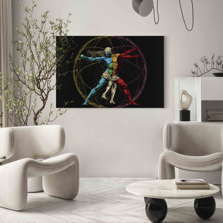 Canvas Print The Vitruvian Athlete - A Composition Inspired by Da Vinci’s Work 151068 additionalImage 11