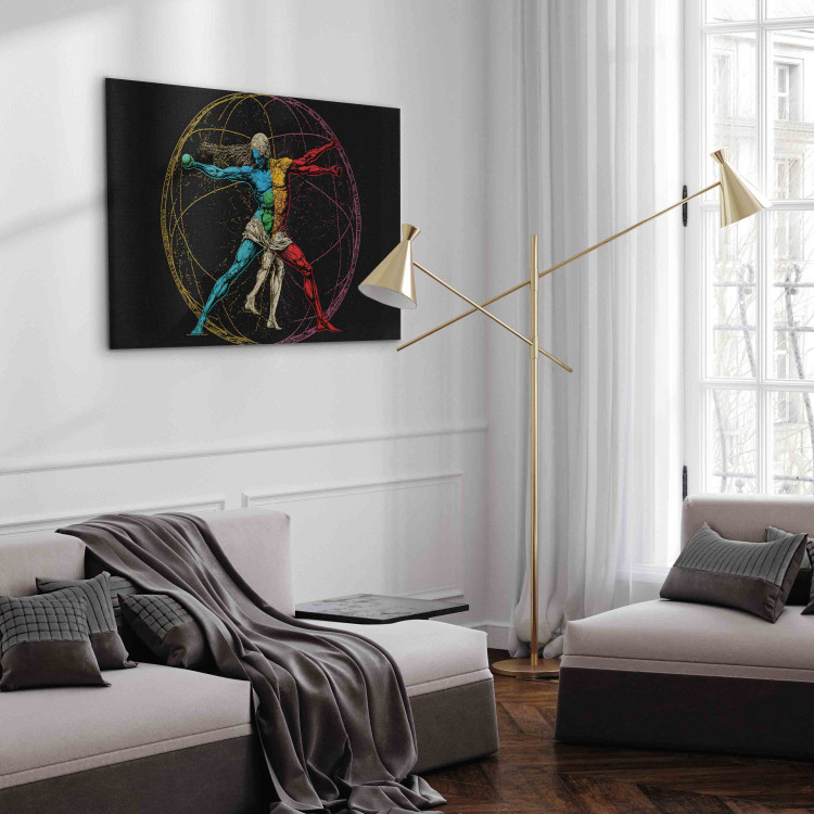 Canvas Print The Vitruvian Athlete - A Composition Inspired by Da Vinci’s Work 151068 additionalImage 4
