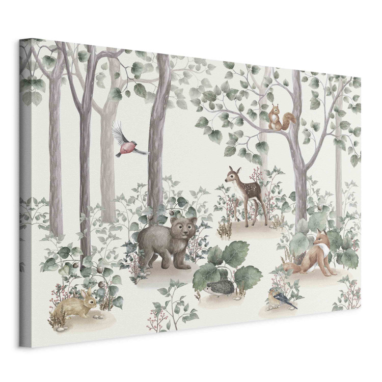 Large canvas print Forest Story - A Watercolor Composition for Children With Animals [Large Format] 151168 additionalImage 2