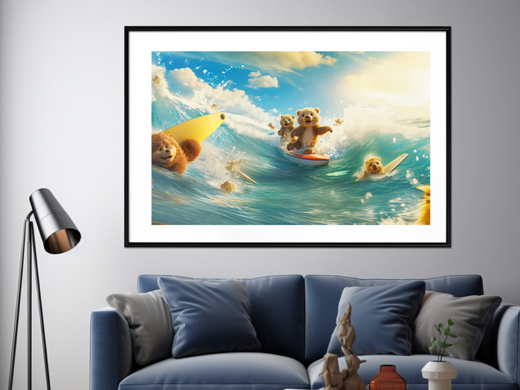 Wall Poster Floating Bears - Summer Vacation Time Spent Surfing the Waves 151568 additionalImage 19