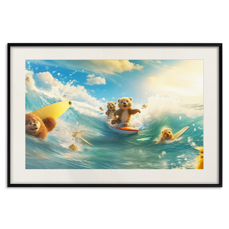 Wall Poster Floating Bears - Summer Vacation Time Spent Surfing the Waves 151568 additionalImage 22