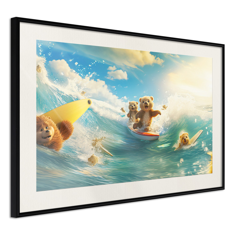 Wall Poster Floating Bears - Summer Vacation Time Spent Surfing the Waves 151568 additionalImage 11