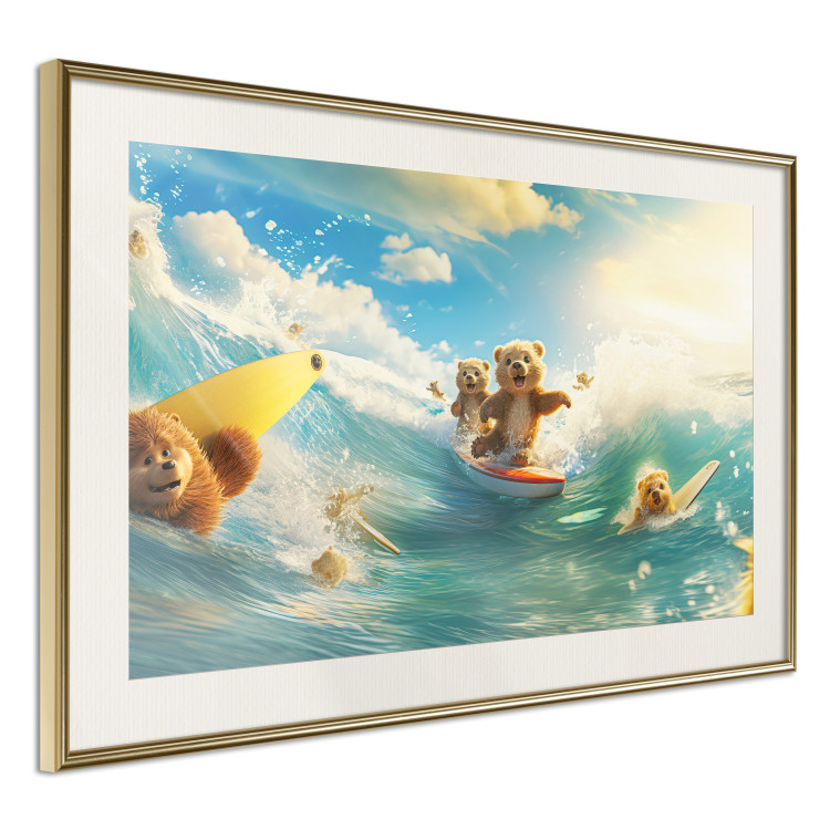 Wall Poster Floating Bears - Summer Vacation Time Spent Surfing the Waves 151568 additionalImage 7