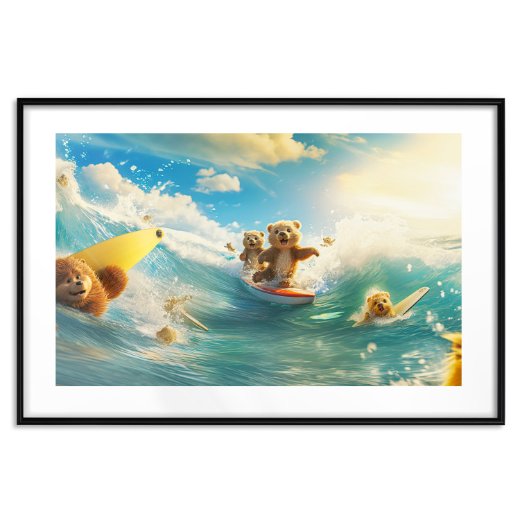 Wall Poster Floating Bears - Summer Vacation Time Spent Surfing the Waves 151568 additionalImage 20