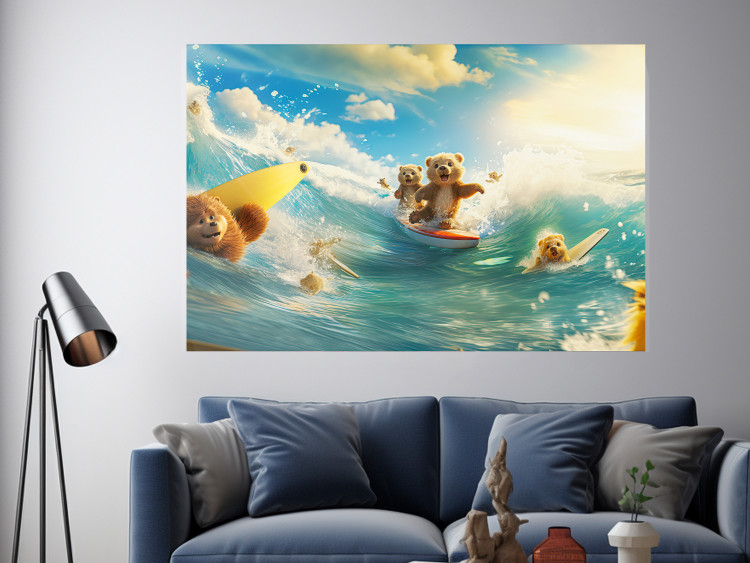 Wall Poster Floating Bears - Summer Vacation Time Spent Surfing the Waves 151568 additionalImage 17