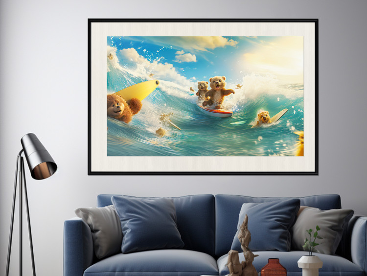 Wall Poster Floating Bears - Summer Vacation Time Spent Surfing the Waves 151568 additionalImage 16