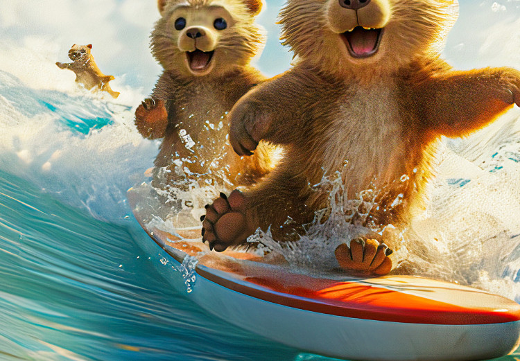 Wall Poster Floating Bears - Summer Vacation Time Spent Surfing the Waves 151568 additionalImage 8