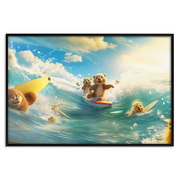 Wall Poster Floating Bears - Summer Vacation Time Spent Surfing the Waves 151568 additionalImage 14