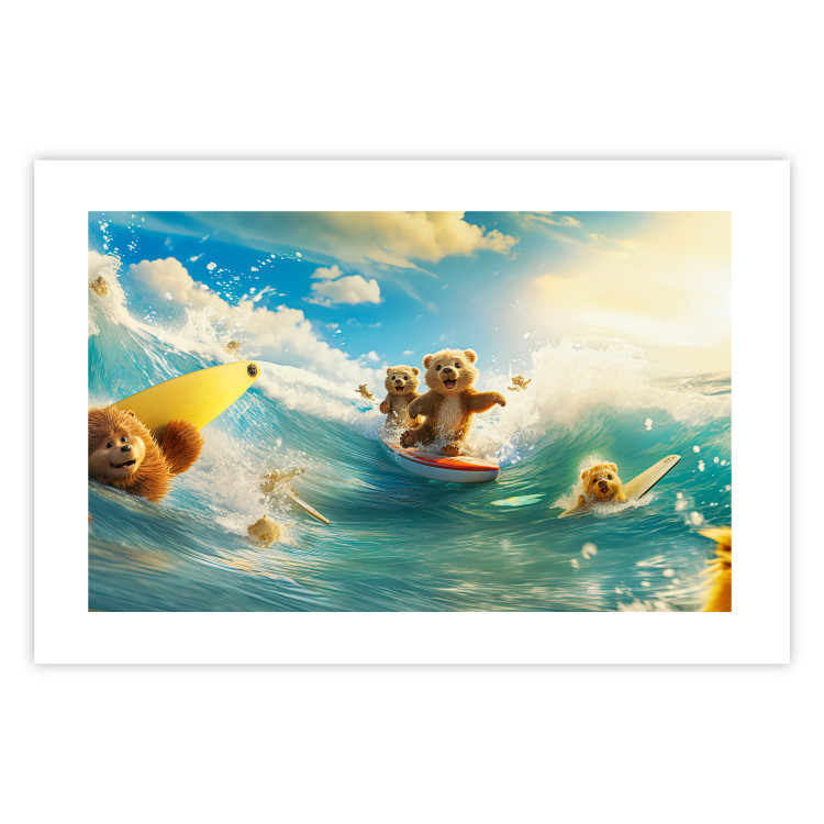Wall Poster Floating Bears - Summer Vacation Time Spent Surfing the Waves 151568 additionalImage 15