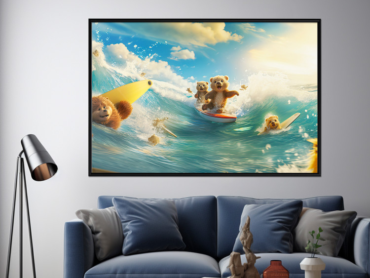 Wall Poster Floating Bears - Summer Vacation Time Spent Surfing the Waves 151568 additionalImage 24