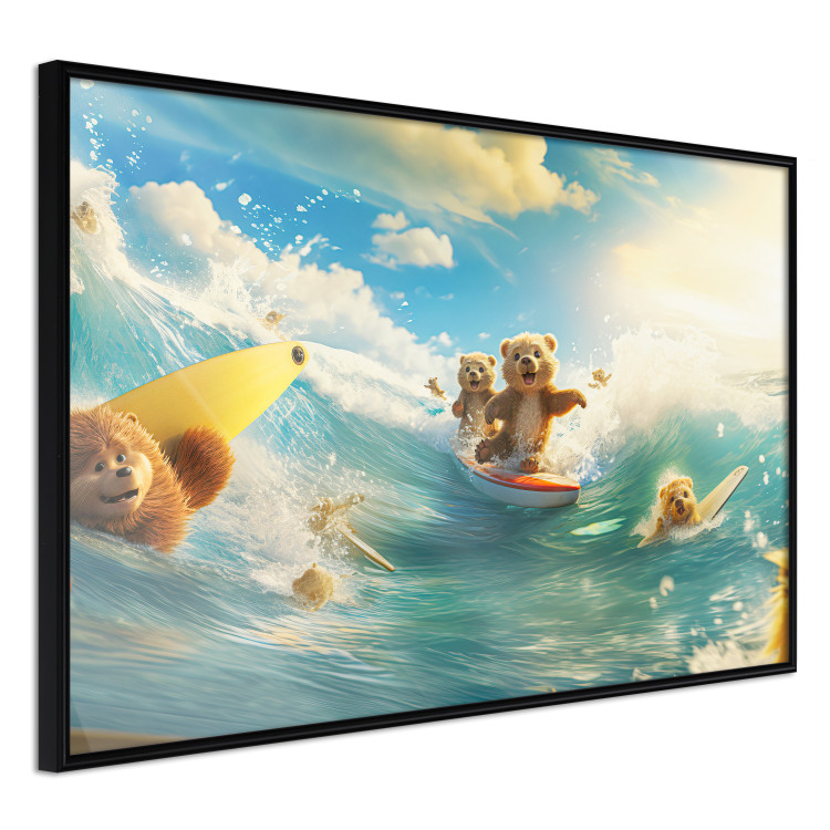 Wall Poster Floating Bears - Summer Vacation Time Spent Surfing the Waves 151568 additionalImage 13