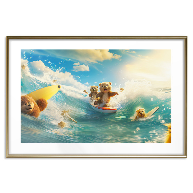 Wall Poster Floating Bears - Summer Vacation Time Spent Surfing the Waves 151568 additionalImage 18