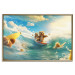 Wall Poster Floating Bears - Summer Vacation Time Spent Surfing the Waves 151568 additionalThumb 4