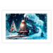 Poster Christmas Locomotive - A Train Traveling Through a Snowy Forest at Night 151868 additionalThumb 22
