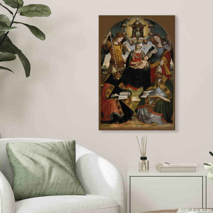 Art Reproduction Mary with Child and the Trinity, Archangels Michael and Gabriel and Saints Augustine and Athanasius 157068 additionalImage 9