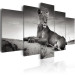 Canvas Art Print Lioness in a desert 58668 additionalThumb 2
