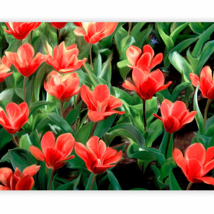 Photo Wallpaper Painted flowers 60468 additionalImage 5