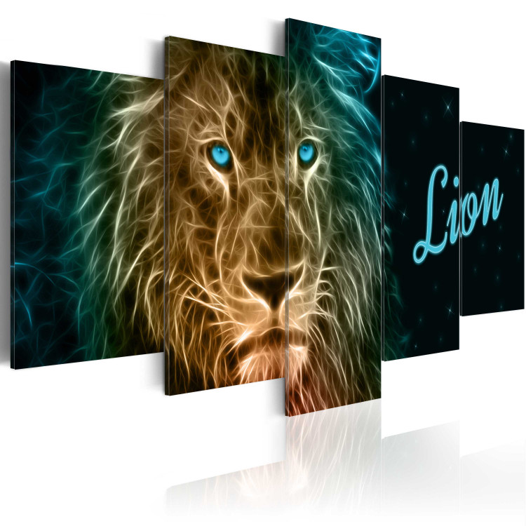 Canvas Art Print Gold lion 61768 additionalImage 2