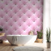 Wall Mural Pink lady - textured pink leather background with quilting and diamonds 89968 additionalThumb 8