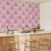 Wall Mural Pink lady - textured pink leather background with quilting and diamonds 89968 additionalThumb 7