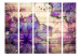 Folding Screen Purple Memory II - fillet flower on a wooden texture background 95268 additionalThumb 3