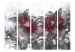 Room Divider Shadow of Passion II - black and white lilies with red details 95368 additionalThumb 3