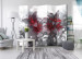 Room Divider Shadow of Passion II - black and white lilies with red details 95368 additionalThumb 2