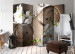 Room Divider Trust II - orchid flower on a background of metal and bronze ornaments 95668 additionalThumb 2