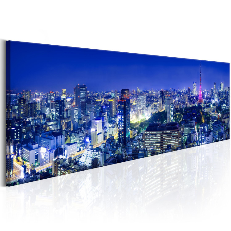 Canvas Print Tokyo: Modern City (1-piece) - Night Over Tokyo's Skyscrapers 98568 additionalImage 2
