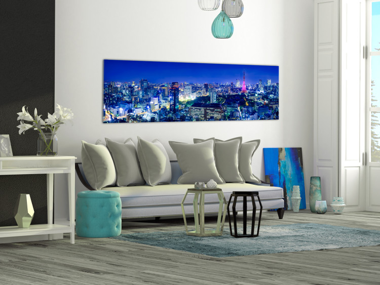 Canvas Print Tokyo: Modern City (1-piece) - Night Over Tokyo's Skyscrapers 98568 additionalImage 3