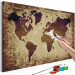 Paint by Number Kit World Map (Brown Colours) 107178 additionalThumb 3