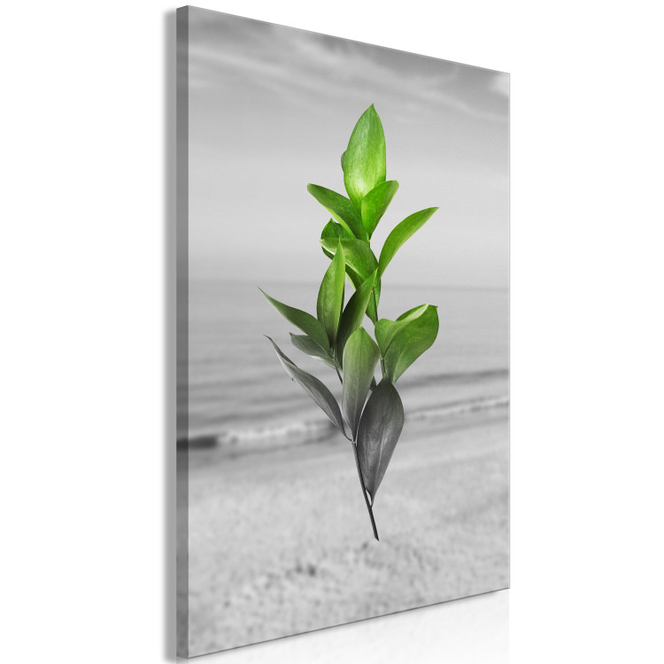 Canvas Print Green Twigs (1 Part) Vertical 114078 additionalImage 2
