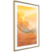 Poster Airplanes in Clouds - Flight amidst thick clouds and orange sky 114378 additionalThumb 10