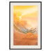 Poster Airplanes in Clouds - Flight amidst thick clouds and orange sky 114378 additionalThumb 18