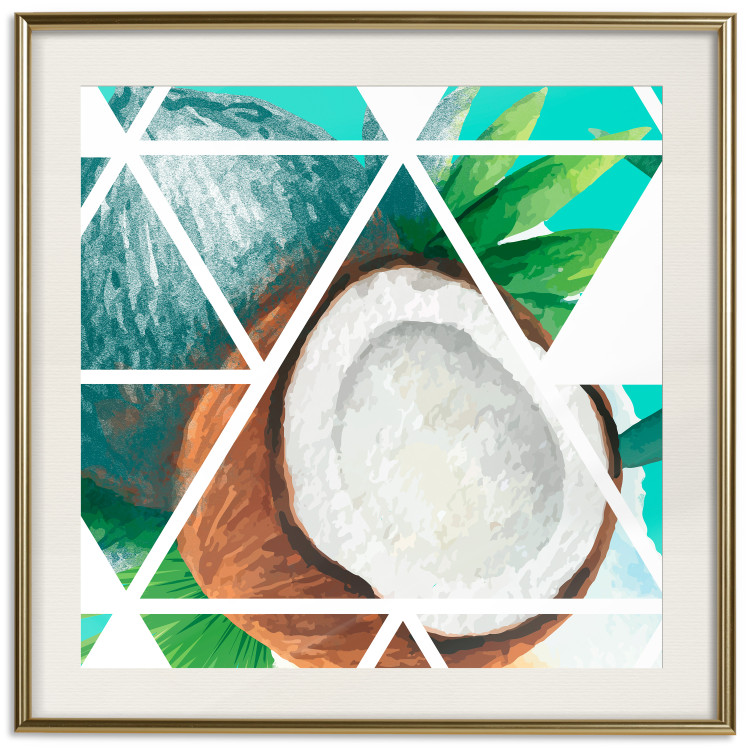 Wall Poster Coconut (Square) - geometric abstraction with a tropical fruit 114578 additionalImage 19