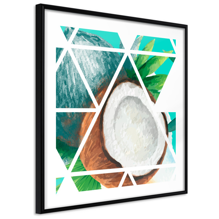 Wall Poster Coconut (Square) - geometric abstraction with a tropical fruit 114578 additionalImage 13