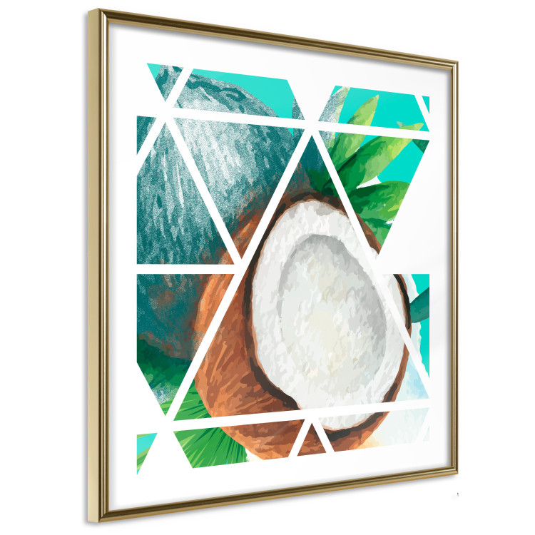 Wall Poster Coconut (Square) - geometric abstraction with a tropical fruit 114578 additionalImage 8