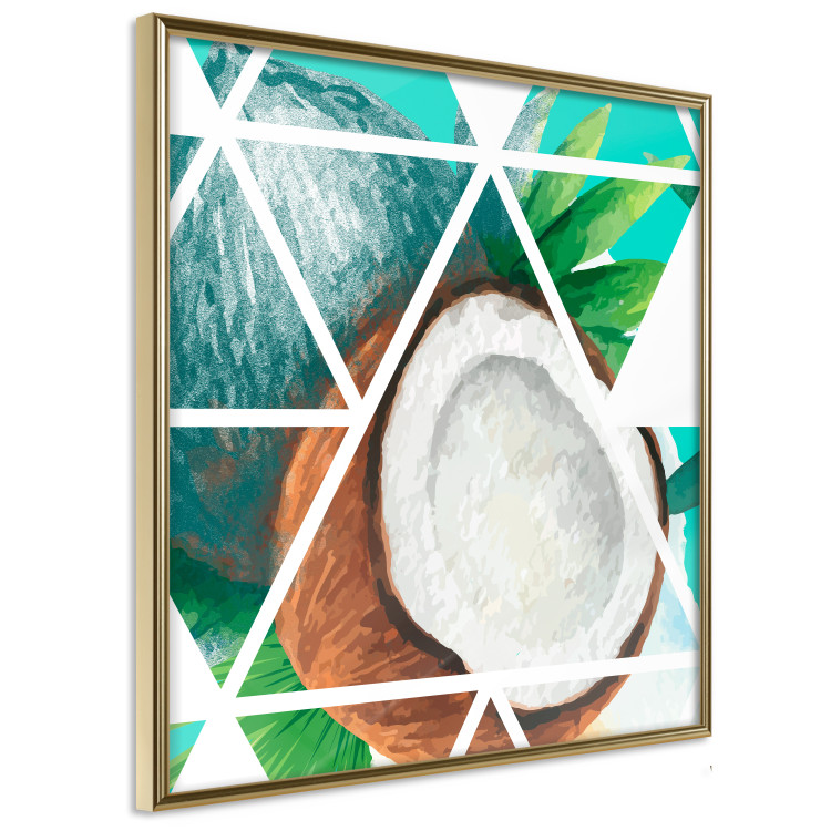 Wall Poster Coconut (Square) - geometric abstraction with a tropical fruit 114578 additionalImage 12