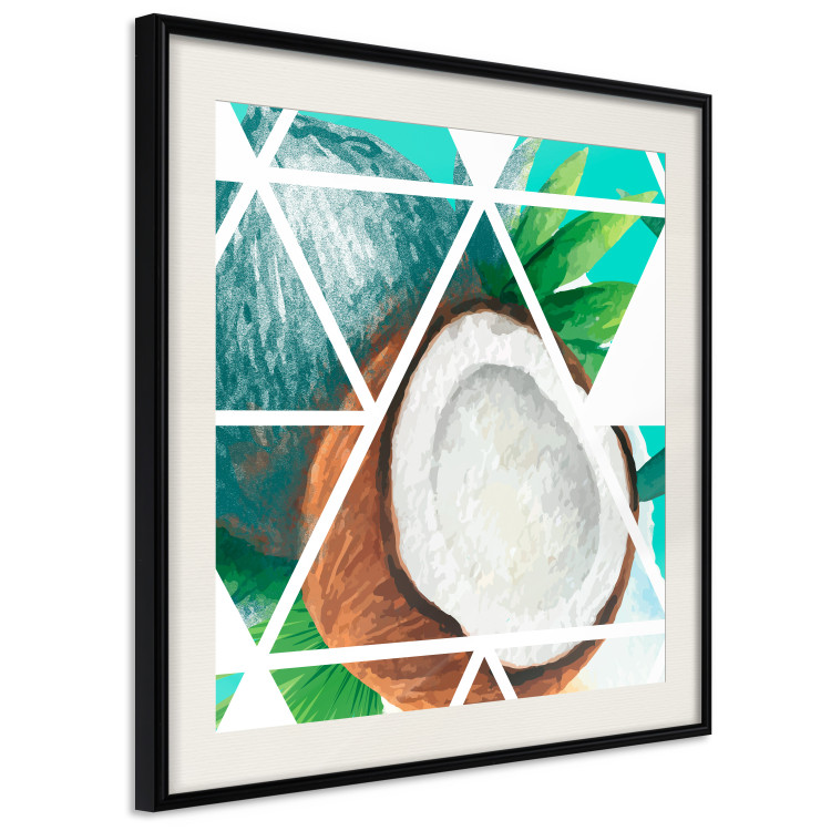 Wall Poster Coconut (Square) - geometric abstraction with a tropical fruit 114578 additionalImage 3