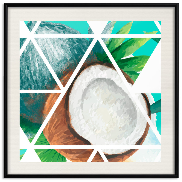 Wall Poster Coconut (Square) - geometric abstraction with a tropical fruit 114578 additionalImage 18