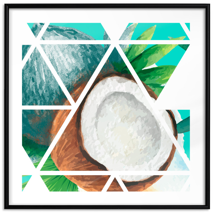 Wall Poster Coconut (Square) - geometric abstraction with a tropical fruit 114578 additionalImage 15