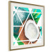 Wall Poster Coconut (Square) - geometric abstraction with a tropical fruit 114578 additionalThumb 2