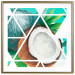 Wall Poster Coconut (Square) - geometric abstraction with a tropical fruit 114578 additionalThumb 14
