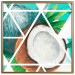 Wall Poster Coconut (Square) - geometric abstraction with a tropical fruit 114578 additionalThumb 20