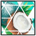 Wall Poster Coconut (Square) - geometric abstraction with a tropical fruit 114578 additionalThumb 24