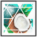 Wall Poster Coconut (Square) - geometric abstraction with a tropical fruit 114578 additionalThumb 17